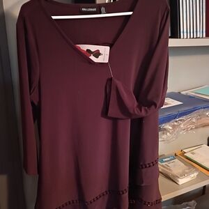 Nina Leonard Women Layered Tunic Like Top